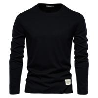 día del padre Camiseta de manga larga de algodón 100% de otoño para hombres Camisetas casuales sólidas para hombres Tops masculinos de alta calidad Ropa clásica Camisetas para hombres - details 3