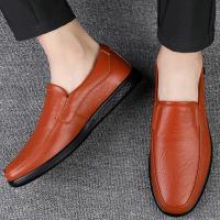 Zapatos de hombre hechos a mano, zapatos de cuero de negocios, mocasines con suela de goma, zapatos informales sin cordones para hombre, zapatos de trabajo y oficina, zapatos de vestir planos negros - details 14