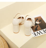 Nuevo temperamento francés tacones gruesos tacones altos zapatos de mujer - details 24