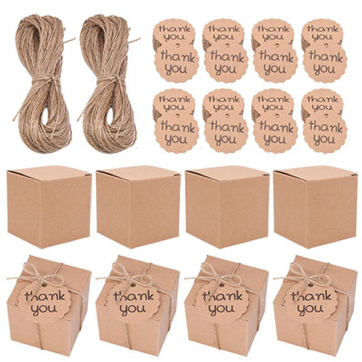 Cajas de Dulces de Papel Kraft Vintage Lote de 100 Ideal para Envuelto de Regalos de Boda y Fiesta Navideña