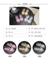 Zapatos de gelatina de cristal, sandalias para niños con purpurina y mariposa - details 3