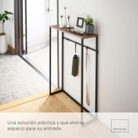 5165 Mesa consola Tower acero/madera negro 60 x 18,5 x 80,5 cm - details 3