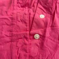 Verano Color Sólido, Cuello En V Levantado, Mangas Cortas, Botones, Camisa Casual, Blusa De Media Alfombra para Mujer Con Corte 3D - details 11