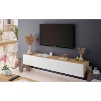 mueble televisión Kaway roble nodi y blanco artik