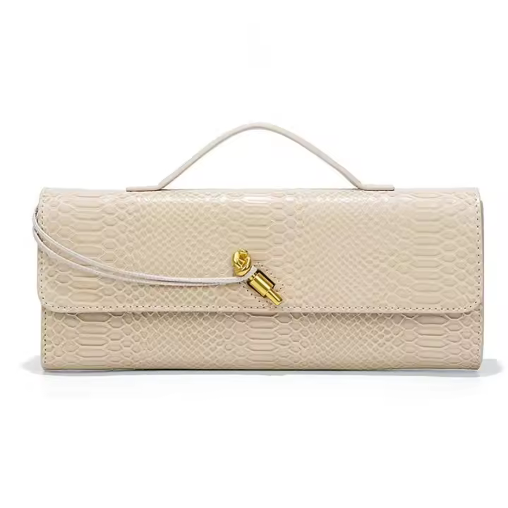 Bolsa de enterrar sobre rojo vino cereza bolso nuevo exclusivo moda europea y americana órgano de mano con tapa de cocodrilo b Mochila de lujo de alta gama - 1