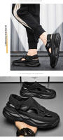 2025 nuevas sandalias de hombre casuales, sandalias versátiles para adolescentes, tendencia transpirable, hueco fresco, sandalias con velcro - details 3
