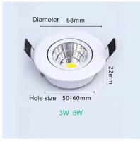 Foco empotrable delgado de 3w, foco LED COB regulable para gabinete, minilámpara de techo ajustable en ángulo de 220V - details 4