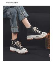 Zapatillas Deportivas de Moda y Versátiles Transpirables, Cómodas y Informales con Punta Redonda Elevada, Suela Gruesa de Lona - details 5