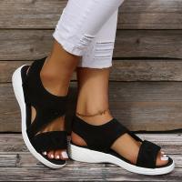 Women Knitted Sports Sandals Comfortable Open Toe Slip On Slingback Shoes Outdoor Non Slip Sandals - details 1