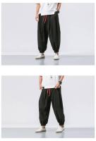 Nuevos pantalones Harem de gran tamaño, pantalones de chándal holgados de algodón y lino de estilo chino, pantalones casuales de alta calidad para hombres - details 11