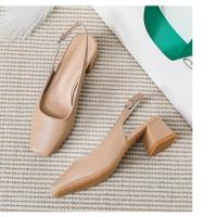 Bolsas de Cuero Suaves de Gran Tamaño Sandalias de Cabeza Cuadrada con Tacones Gruesos para el Trabajo en Verano 2024 - details 11