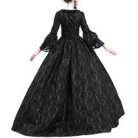 Elegante Vestido de Corte de Palacio con Cuello de Encaje Vestido de Reina Medieval para Fiesta de Halloween - details 16