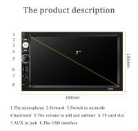Radio para Vehículos HD 2 DIN de 7 Pulgadas Android, Bluetooth, Pantalla Táctil, Cámara de Marcha Trasera, Estéreo AM/FM para Acura/Cadillac/Chevrolet/Ford - details 14