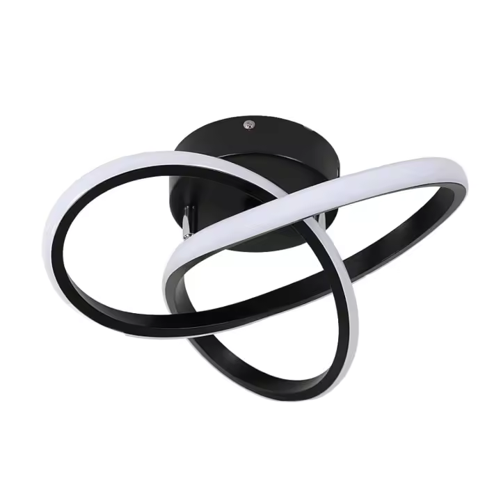 Clover Plafón LED Aluminio Goeco Negro 40*12cm Regulación Continua con Mando a Distancia 36W 220V - 1