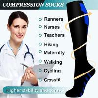 Calcetines deportivos largos de compresión para hombre y mujer, medias deportivas de 20-30mmHg para maratón, ciclismo, fútbol, ​​venas varicosas, cuidado del embarazo - details 5