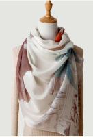 Bufanda tipo chal ligera y estampada para mujer, aire acondicionado, multiusos, calidez de invierno, anillo de terciopelo, Cachemira larga - details 4