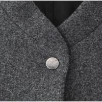 Elegante Abrigo de Lana Sólida para Mujer Cuello Redondo, Manga Larga, Ajuste Suelto, Moda de Ciudad Urbana de Otoño 2024 - details 34
