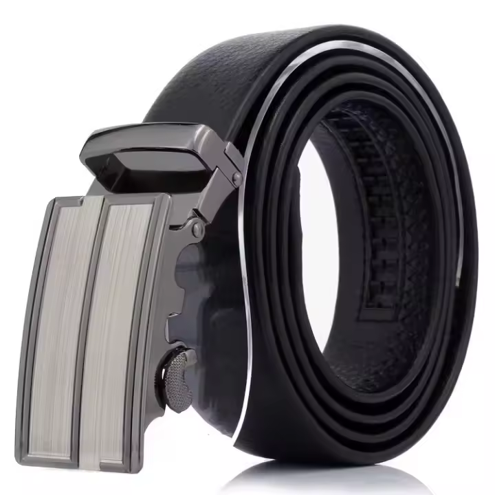 Cinturón de Cuero de Lujo para Hombres Hebilla Automática Diseño de Negocios de Moda - 1