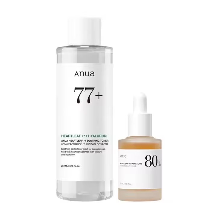 Anua Relief Duo Tónico refrescante, calmante 77 PH 5,5 ampolla Sedación, hidratación y cuidado puro para pieles sensibles en Corea - 1