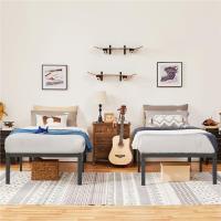 Bastidor de Cama Metálico Listones de Acero Espacio de Almacenamiento Bajo la Cama Fácil Montaje Cama Individual 90 x 190 x 36.5 cm Negro - details 26