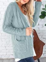 Suéter de manga larga con cuello en V para mujer, cárdigan de un solo pecho, nuevo, Otoño e Invierno - details 15