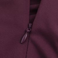 Vestido de cuello redondo para mujer, minivestido plisado de manga larga con espalda, color sólido, nable, para otoño - details 19