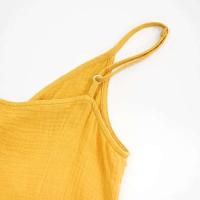 Vestido Vintage para mujer, 100% algodón, gasa crepé, cuello en V, sin mangas, vendaje largo, vestidos elegantes largos para mujer - details 10