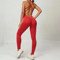 Monos de Yoga sin Mangas para Mujeres Conjunto de Entrenamiento Transpirable con Salto Trasero de Gimnasio - details 39