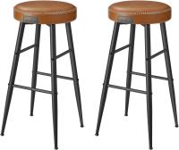 2 Taburetes de Bar, Taburetes de Cocina, Taburetes de Desayuno, Cuero Sintético con Costuras, 63 cm de Alto - details 3