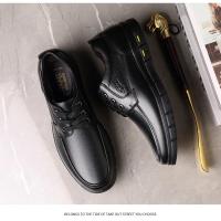Oferta Gran de Zapatos Informales de Cuero Genuino para Hombre Zapatos Ligeros de Marca de Lujo para Caminar sobre Suela Suave Ideal para Hombres Mayores de Mediana Edad y Papá - details 6
