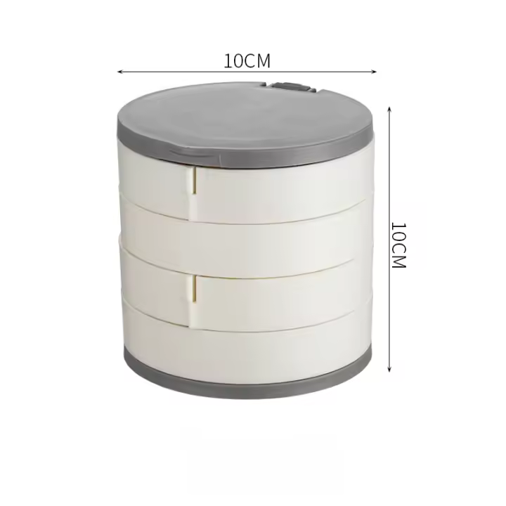 Delicados pendientes giratorios, soporte para caja de almacenamiento de joyas, caja multicapa - 1