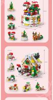 Juego de bloques de construcción 6 en 1 para niños, juguete de ladrillos para armar tren y árbol de Navidad, con luz, para regalo de Navidad - details 6