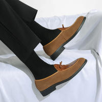 Mocasines de piel sintética para hombre, zapatos informales de cuero sintético, a la moda, para negocios, bodas y fiestas - details 14