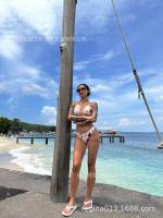Nuevo traje de baño con cabeza de lobo para mujer, Bikini Sexy con estampado dividido de cintura alta - details 11