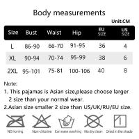 Conjunto informal de mujer, ropa de dormir, pantalón corto, ropa de dormir con tirantes finos, negro L XL XXL, suave y flexible - details 1