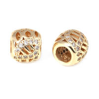 Cuentas de Espaciador de Barril de Brass Dorado de 18K Accesorios de Joyería DIY para Mujeres - details 80