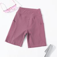 Pantalones cortos de Yoga para mujer, pantalones cortos de motociclista con cintura en V, mallas de Yoga para Fitness, cintura cruzada con bolsillo, pantalones cortos deportivos de Yoga para mujer - details 11