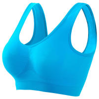 Women solid color fitness sports bra top gym yoga athletic tight workout soft brassiere padded - details 28