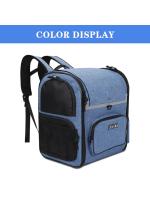 Bolsa de transporte para perros, mochila de hombro para mascotas, marco fuerte, transpirable, plegable, doble puerta, adecuado - details 9