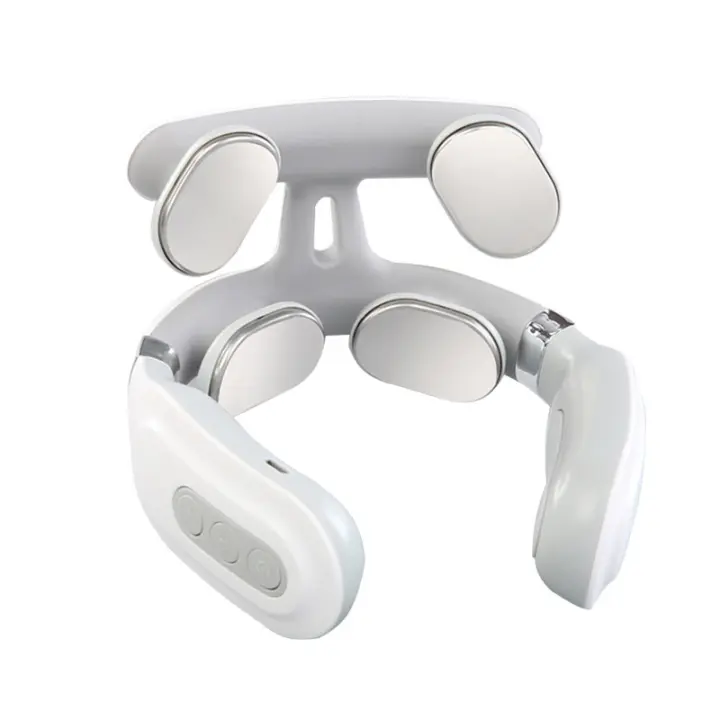 Masajeador eléctrico de pulso para cuello, hombros y cervicales, instrumento de fisioterapia EMS, masaje de amasamiento, vértebra Cervical, calefacción, alivia el dolor - 1