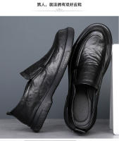 Nuevos zapatos de cuero para hombres, calzado informal, transpirable, de negocios, con pedal - details 4
