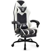 Silla Gaming Silla de Oficina Silla Giratoria Silla de Ordenador Silla de Tareas Silla de Escritorio Silla Ergonómica Silla de Carreras Silla de Cuero Silla PC Gaming (Rojo, con reposapiés) - details 25