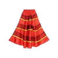 Faldas Flamenco española mujer, falda larga con volantes grandes, tre salón latino para danza del vientre, actuación de 360 - details 15