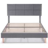 Estructura de cama tapizada de 30 cm, base para colchón, somier de láminas de madera, montaje sencillo - details 7