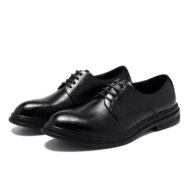 Zapatos de vestir para hombre de alta calidad, estilo informal de oficina de negocios, suaves y cómodos, Oxford formal de cuero de fibra ultrafina - 1