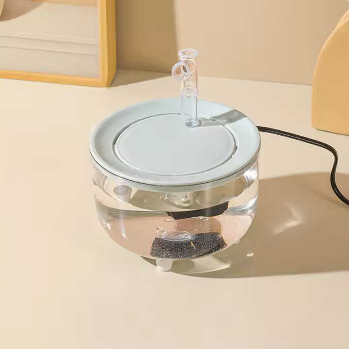 Fuente de agua transparente para mascotas, cuenco de agua automático sin ruido para gatos, fuente de agua corriente, USB, para el hogar - 1
