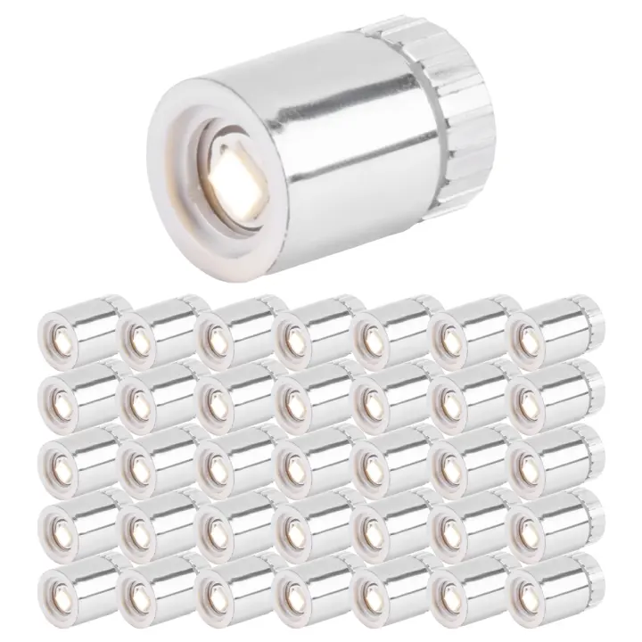 36 luces en miniatura para casa de muñecas, luces LED en miniatura para manualidades, mini focos con pilas (blanco cálido) - 1