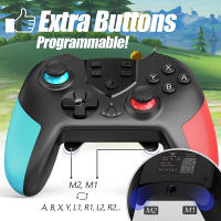 Controlador de juego inalámbrico para Nintendo Switch, Gamepad Bluetooth para Joystick con despertador, programación Macro, vibración, giroscopio - details 4