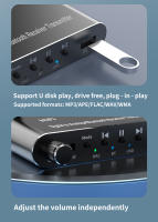 DAC-transmisor receptor con Bluetooth 5,1, adaptador de Audio inalámbrico de 3,5 MM, AUX, RCA, Coaxial óptico, u-disk, convertidor Digital a analógico - details 11