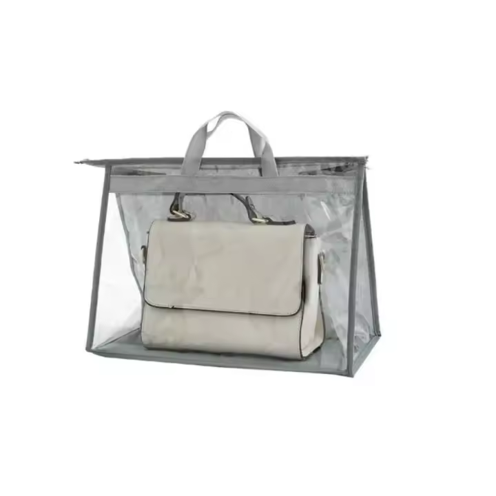 Organizador de almacenamiento de monedero, bolsa de polvo para bolso de PVC, bolsa de almacenamiento transparente colgante, bolsa de viaje transparente a prueba de humedad y polvo - 1